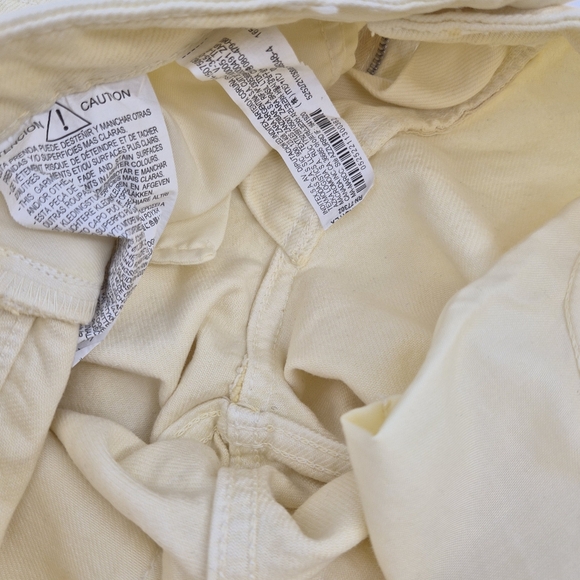 Zara Cargo Yellow Wide Leg Colorful Spring Cotton Denim Jeans - Picture 6 of 9